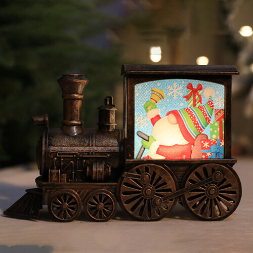 Christmas Snow Globe Lantern Train Lighted Christmas-Child 2