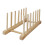 Vertical Pine Wood Dish Drying Rack with 6 Grids, Stable Base 3