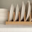 Vertical Pine Wood Dish Drying Rack with 6 Grids, Stable Base 8