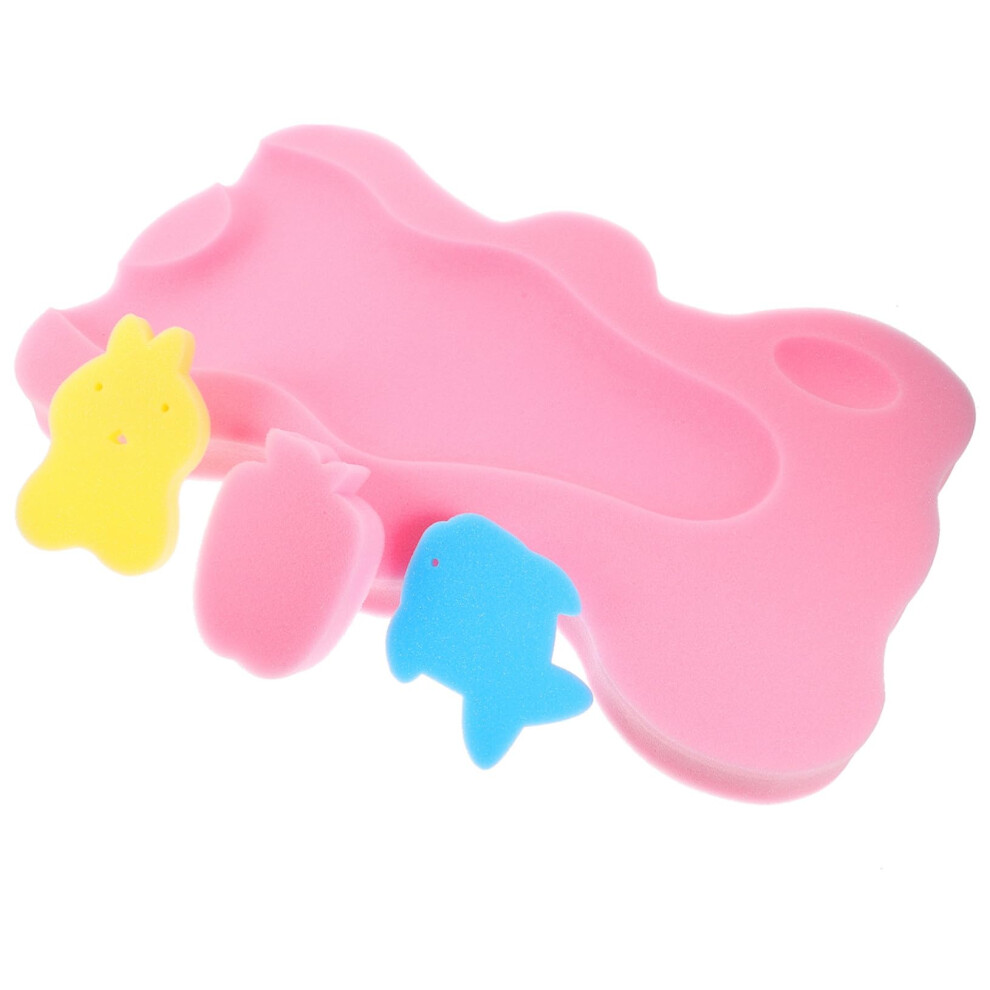 Bath Cushion Mat Soft Sponge Support Pad For Newborns Breathable Material Quick Dry Bath Pad For Head Neck Comfort