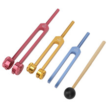 Gesundheit & Wohlbefinden Stimmgabeln-Set 3-Farben gewichtete Klangtherapie mit Schlägel