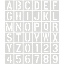 36Pcs Letter and Number Templates 10x12cm Kids Drawing Stencils