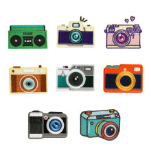 8 Pcs Camera Sewing Patches Iron On Patches Embroidery Patches