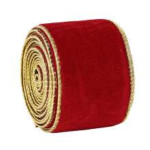 Christmas Irish Velvet 1 Roll Ribbons Gift Boxes Children-E