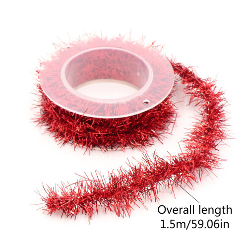 4.92Ft Tinsel Garlands Christmas Tinsel Garland for-Silver 2