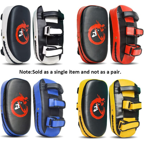 Boxing Pad Muay Thai Kick Mitt, Curved Training Mitt,  PU Leather,  Density Shock Absorption, Secure Grip 2