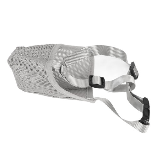Breathable Adjustable Dog Muzzle for Outdoor Training & Biting Gray XS