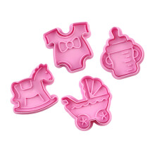 Timbres à biscuits en forme de poussettes et de bouteilles,