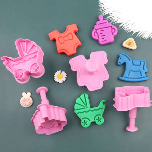 Timbres à biscuits en forme de poussettes et de bouteilles, 2