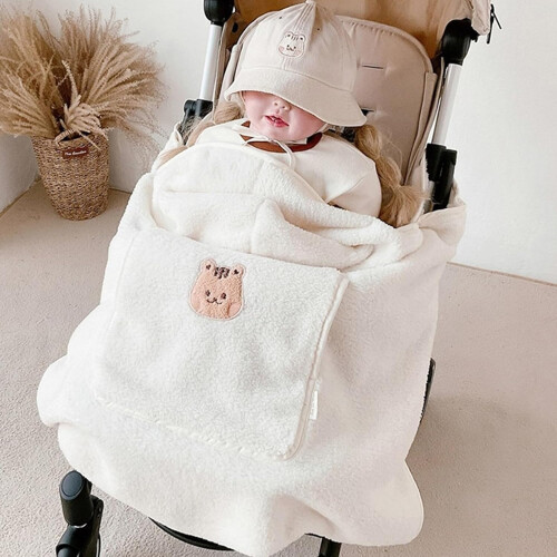 Windproof Shawl Stroller Wrap Adjustable Baby Wrap For Outdoor Activities One Size 2