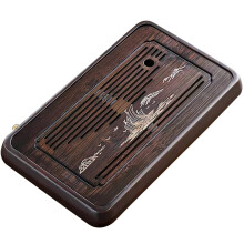 Chinese Tea Tray Water Drainage Gongfu Tea Table Set Reservoir Box Brown 30x18x4 Cm 38.5x23.5x4 Cm