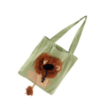 Lion Type 4 Canvas-Tasche Große Kapazität Farbe Beige