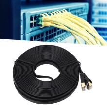 CAT7 Netzwerkkabel 10 Gbit/s, 10 m PVC OFC Schwarz