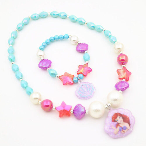 Kinder-Perlenkette & Armband Set - Sternanhänger 1