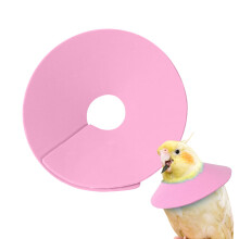 Bird Cone Collar Soft Cat Recovery Neck Collar AntiBite Small Animals Neckwear Hair Loss Prevention Pink Size L