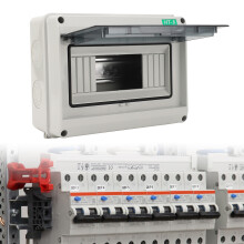 8 Way Distribution Protection Box IP65 Waterproof Outdoor Circuit Breaker Box
