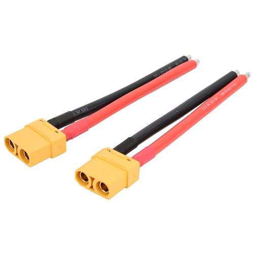 XT90 männlich 12AWG 110mm Silikonkabel Schwarz/Rot 1