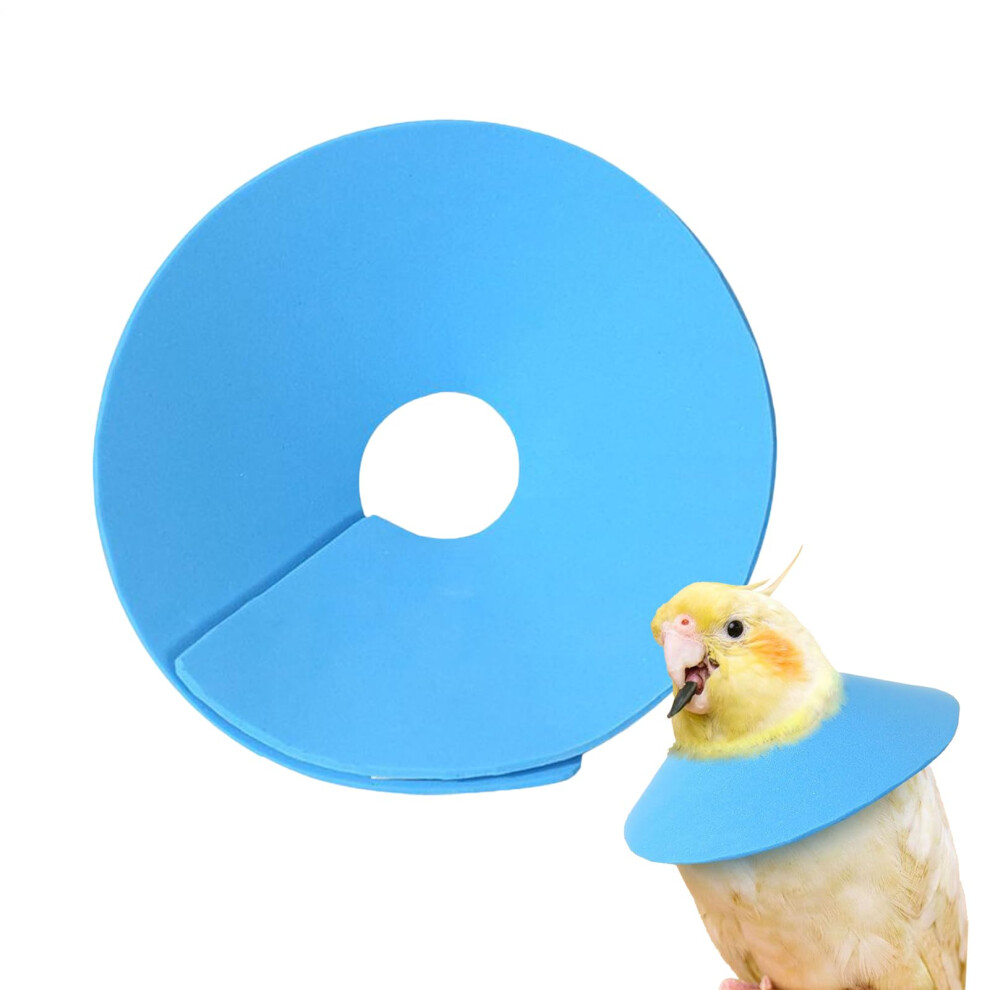 Hamster Cone Collar, Soft Recovery AntiBite Neckwear, Adjustable, Hair Loss Prevention, Parakeet Wound Protection, Blue M-image-OPC-PN6MMTT-NEW