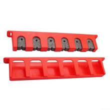 Wall Mounted Fishing Rod Holder ABS Construction Vertical Display Rack For Garage Storage Red B