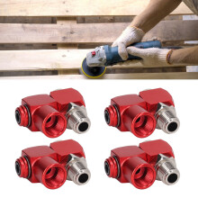 Luftschlauch-Adapter 4er Pack 1/4-Zoll NPT-Gewinde 360 industrielle Pneumatik-Fittings