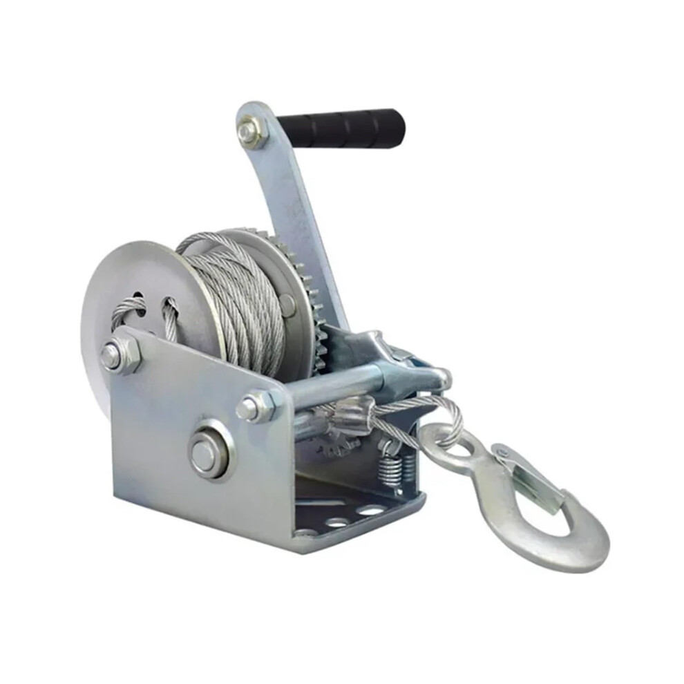 600Lb Manual Hand Winch Heavyduty Cable Puller For Trailers Boats And Trucks Grey 9105992332038
