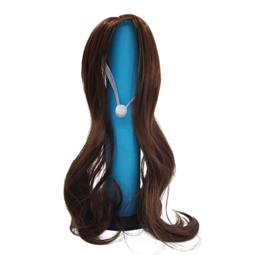 Perruques en tissu lisse de postiche de tenue-Style mi-long long
