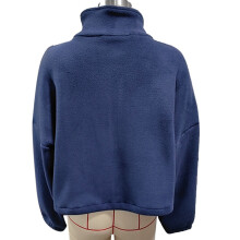 Damen Fleecejacke mit Reißverschluss purpurblau Größe L