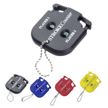 golf shot counter Dual Player Scoring System Mini Golf Core Counter, Golf Score Keeper Dial Reset Tool Key Chain Black