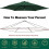 Grand parasol d'extérieur de durabilité de conception-Vert foncé 7