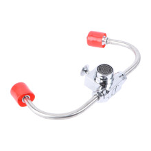 Emergency Eye Wash Unit Station Faucet Mounted Stainless Steel Dual Nozzle Sink Attachment Adjustable Swivel Nozzle