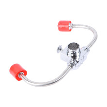 Emergency Eye Wash Station Faucet Attachment Stainless Steel Dual Nozzle Dust Covers Rotating Quick Activate Eye Flush