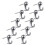 Push Pin Hook Rusts Proof Metal Construction Decorative-Silver 1