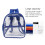 Clear PVC Backpack for School - High Capacity Blue Portable Design 4