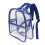 Clear PVC Backpack for School - High Capacity Blue Portable Design 16