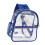 Clear PVC Backpack for School - High Capacity Blue Portable Design 12