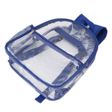 Clear PVC Backpack for School - High Capacity Blue Portable Design