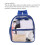 Clear PVC Backpack for School - High Capacity Blue Portable Design 5