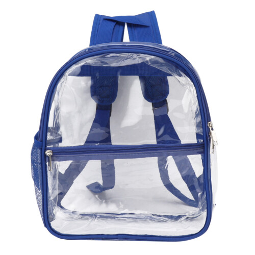Clear PVC Backpack for School - High Capacity Blue Portable Design 2
