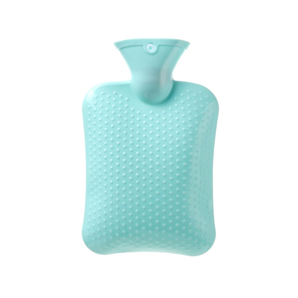 Light/Blue Hot Water Bottle With Cover, Pvc 2000Ml Warmer Bag For Hot And Cold Therapy, Hand And Feet Warmer,