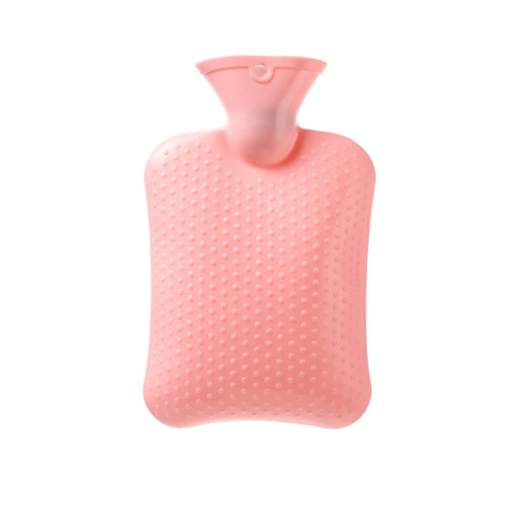 Pink Hot Water Bottle With Cover, 2000Ml Pvc, For Hot And Cold Therapy, Hand And Feet Warmer