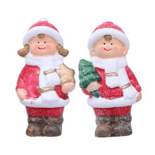 Décoration artisanale de noël en céramique pour garçon et fille,