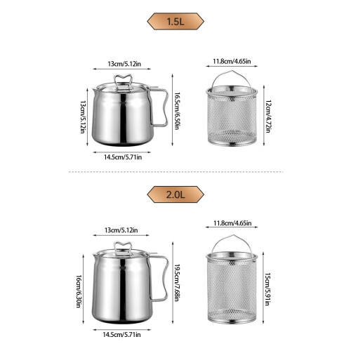 Bouilloire professionnelle de Filtration d'huile avec-2000ML 2