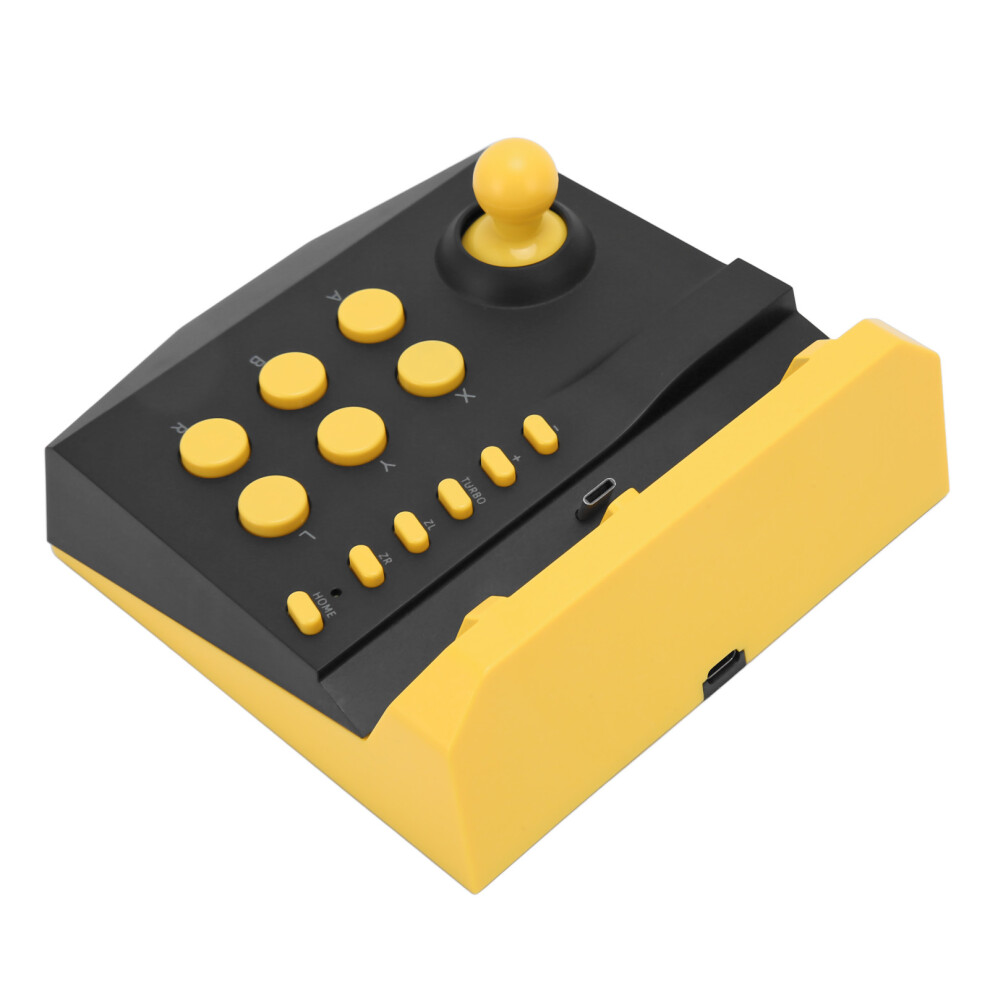 Arcade Game Joystick Fight Stick Controller for Switch Lite, Black Yellow-image-OPC-PN6MSH5-NEW