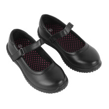 Mädchen 12/31 PU-Leder Schuhe Schwarz 20 cm/7,87 Zoll