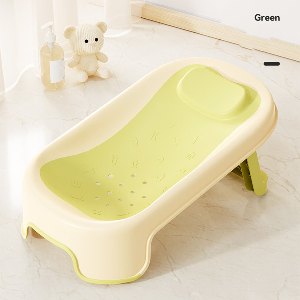 Baby Bath Support Tub Slipless Plastic Lying Bathing Aid Green