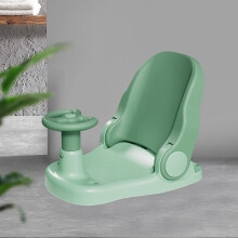Green Infant Shower Chair with Adjustable Modes & Antislip, Foldable Baby Bathtub Seat