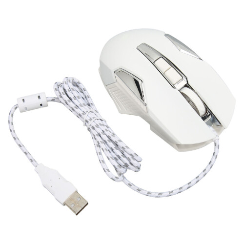 RGB Gaming Mouse 7200 DPI, 8 Keys, Backlight, USB Wired, White