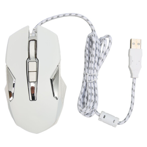 RGB Gaming Mouse 7200 DPI, 8 Keys, Backlight, USB Wired, White 2