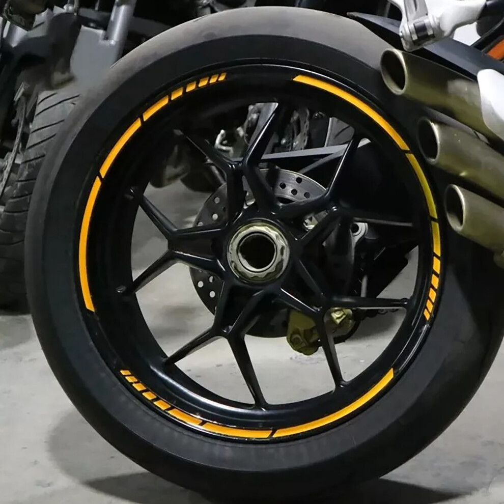 18 Pcs Reflective Car Wheel Rim Stickers Universal 18In Tyres Diy Decals 4661363590407