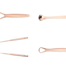 Zungenreiniger-Set Roségold 125 g 13,4 7 cm